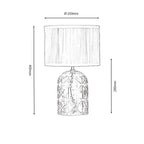 Oaks Lighting - Bloomsberry Cut Glass Table Lamp Complete With Shade, 1x E27 (Oaks TL 3037 AB) - Luminosity Designs Ltd