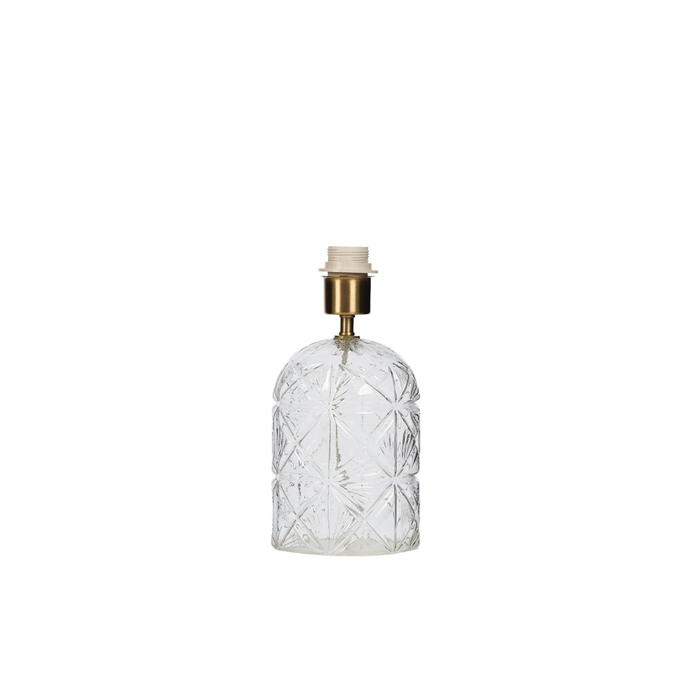 Oaks Lighting - Bloomsberry Cut Glass Table Lamp Complete With Shade, 1x E27 (Oaks TL 3037 AB) - Luminosity Designs Ltd