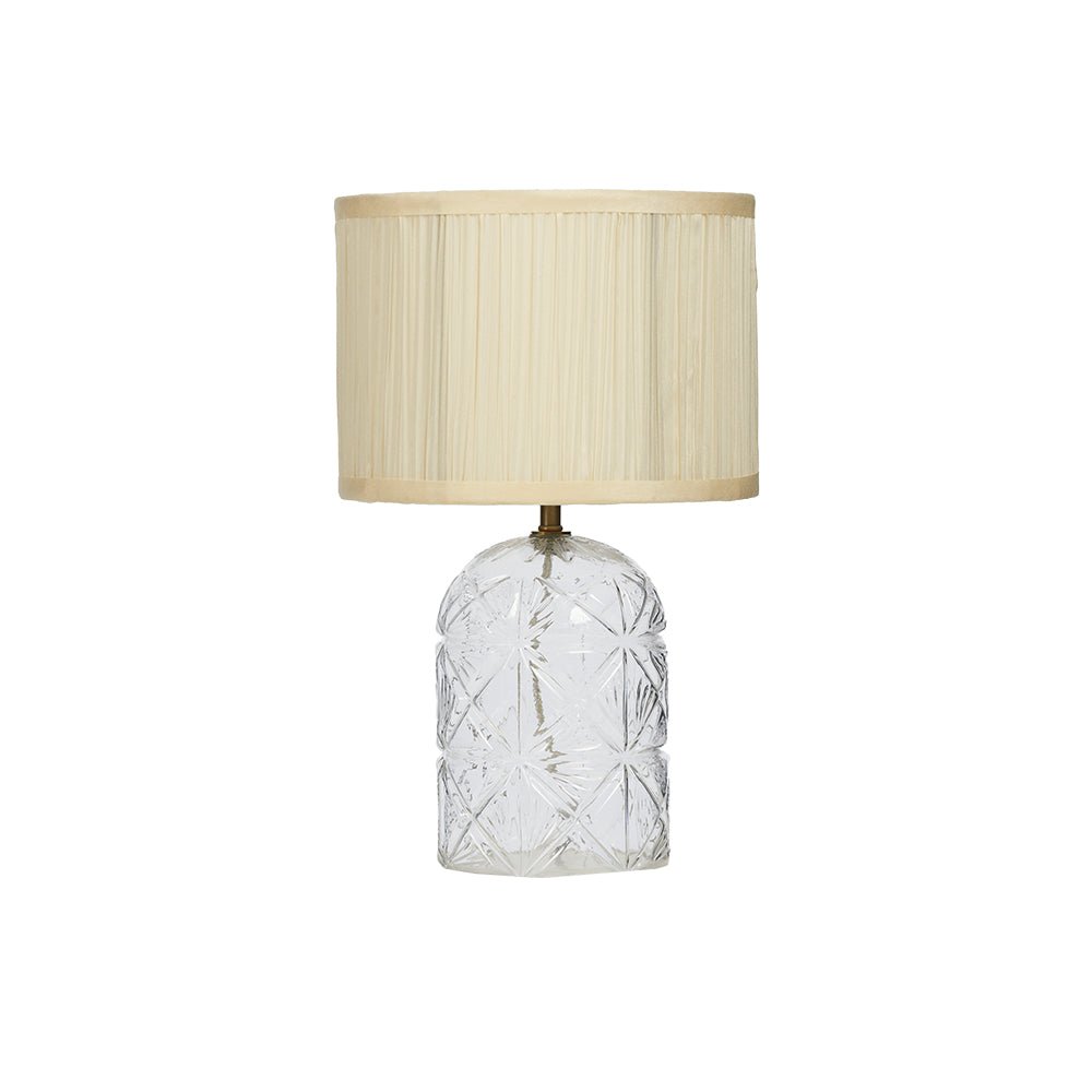 Oaks Lighting - Bloomsberry Cut Glass Table Lamp Complete With Shade, 1x E27 (Oaks TL 3037 AB) - Luminosity Designs Ltd