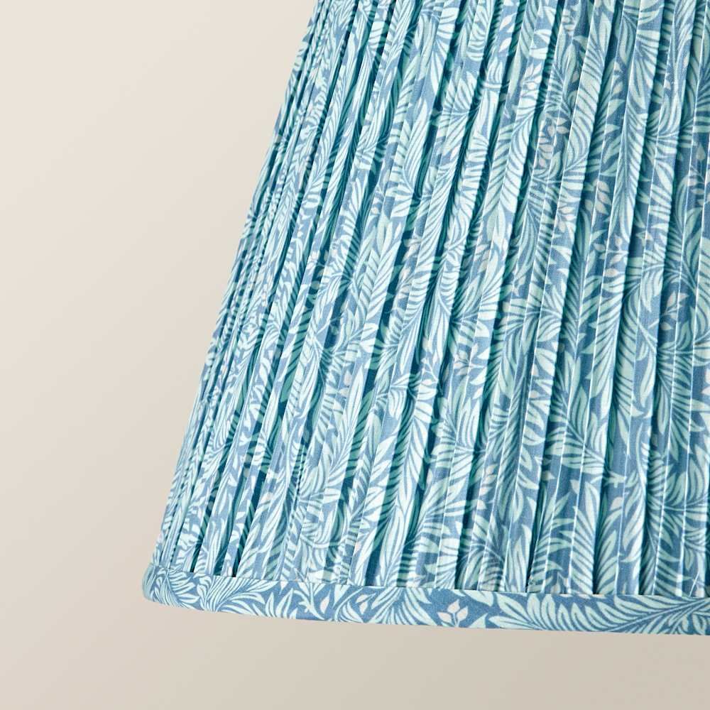 LSE - Blue Alba Large William Morris Inspired Tapered Floral Print Easy Fit Shade - Luminosity Designs Ltd