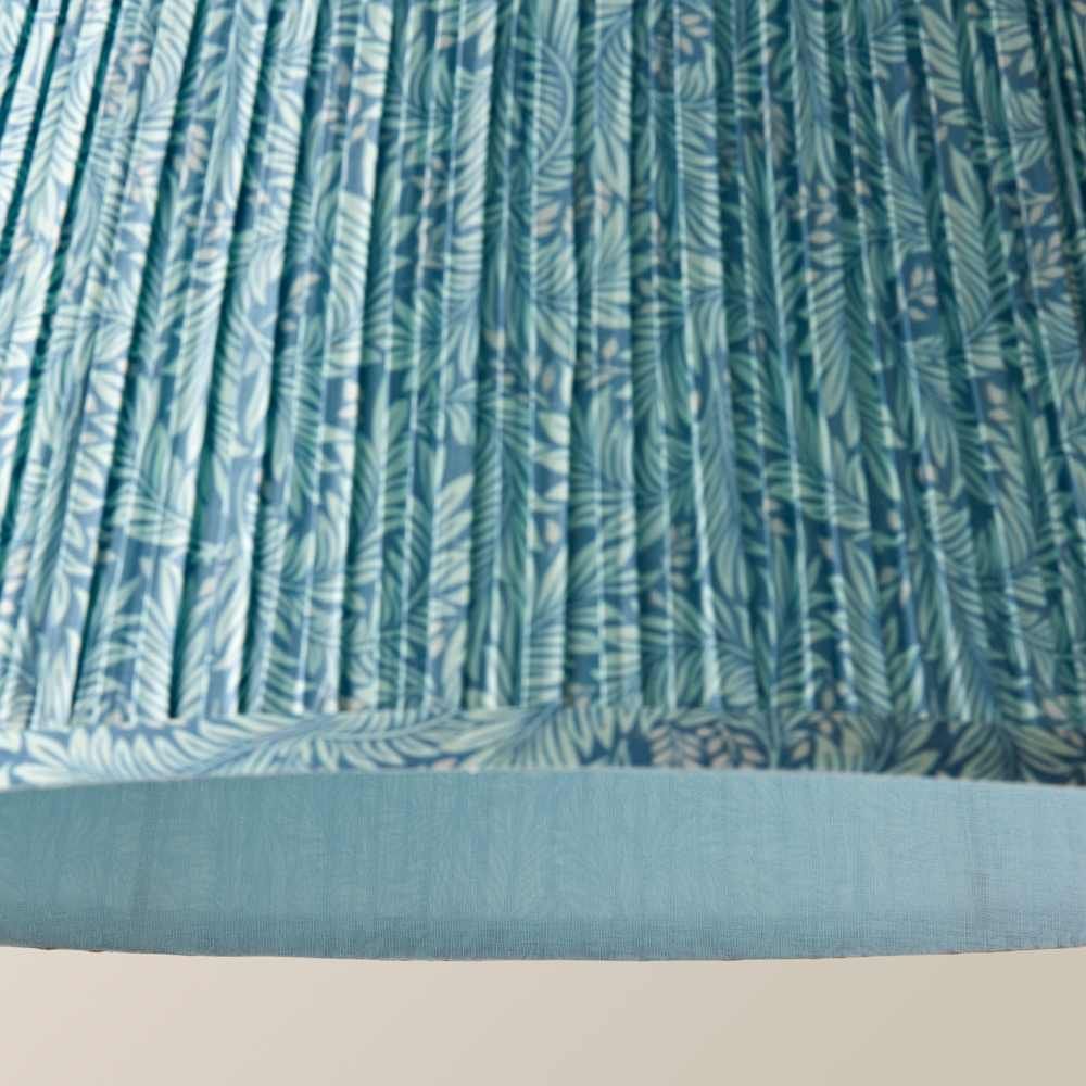 LSE - Blue Alba Large William Morris Inspired Tapered Floral Print Easy Fit Shade - Luminosity Designs Ltd