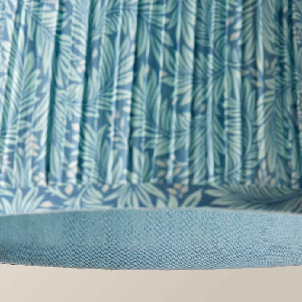 LSE - Blue Alba Small William Morris Inspired Tapered Floral Print Easy Fit Shade - Luminosity Designs Ltd