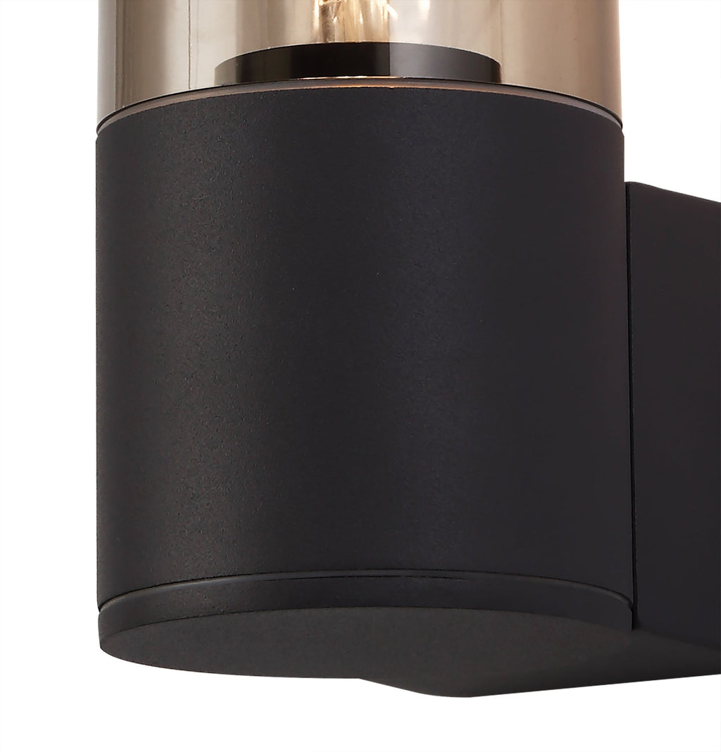 Luminosity Designs Ltd - Boardwalk Wall Lamp 1 x E27, IP54, Anthracite/Smoked - Luminosity Designs Ltd