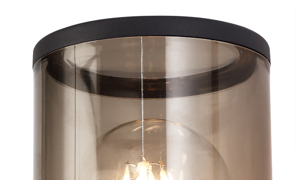 Luminosity Designs Ltd - Boardwalk Wall Lamp 1 x E27, IP54, Anthracite/Smoked - Luminosity Designs Ltd
