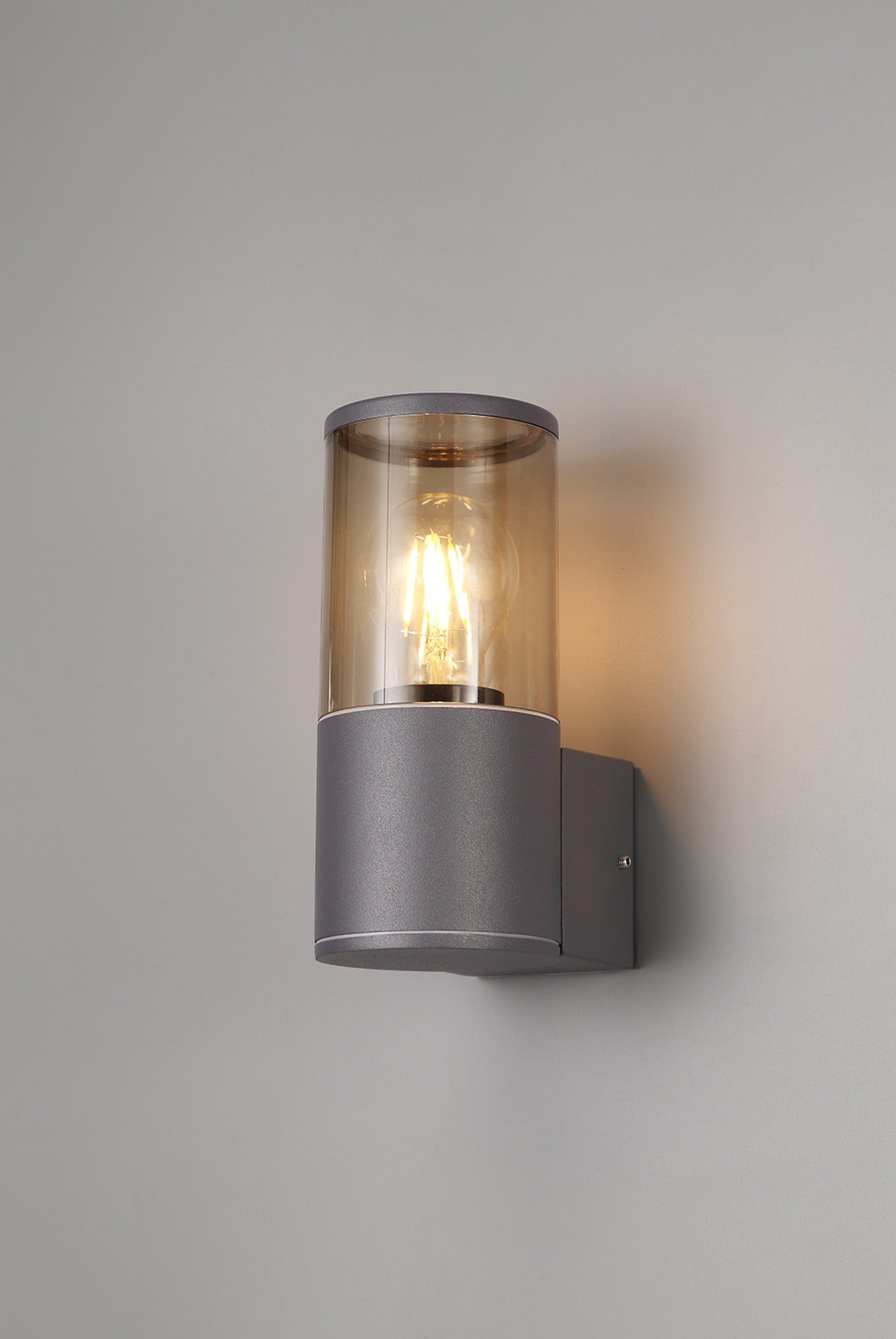 Boardwalk Wall Lamp 1 x E27, IP54, Anthracite/Smoked