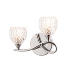 Endon - Boyer 2 Light Semi Flush Wall Light Fitting with Cut Glass Shades - Luminosity Designs Ltd