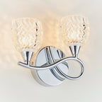 Endon - Boyer 2 Light Semi Flush Wall Light Fitting with Cut Glass Shades - Luminosity Designs Ltd