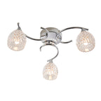 Endon - Boyer 3 Light Semi Flush Ceiling Fitting with Cut Glass Shades - Luminosity Designs Ltd