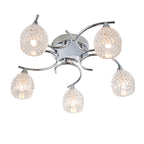 Endon - Boyer 5 Light Semi Flush Ceiling Fitting with Cut Glass Shades - Luminosity Designs Ltd