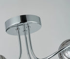 Deco - Bramley 45cm Flush Ceiling Light, 3 x G9, Polished Chrome/Smoke Glass - Luminosity Designs Ltd