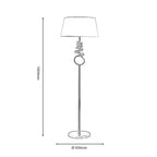 Oaks Lighting - Brampton Spiral Artistic Floor Lamp Complete with Shade, 1x E27 - Luminosity Designs Ltd