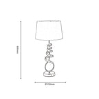 Oaks Lighting - Brampton Spiral Artistic Table Lamp Complete with Shade, 1x E27 - Luminosity Designs Ltd