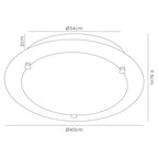 Deco - Brooklyn Round Flush Ceiling Light - Luminosity Designs Ltd