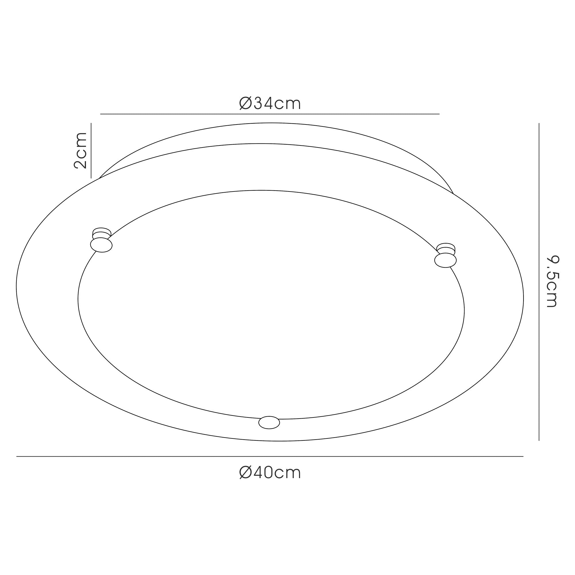 Deco - Brooklyn Round Flush Ceiling Light - Luminosity Designs Ltd