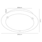 Deco - Brooklyn Round Flush Ceiling Light - Luminosity Designs Ltd