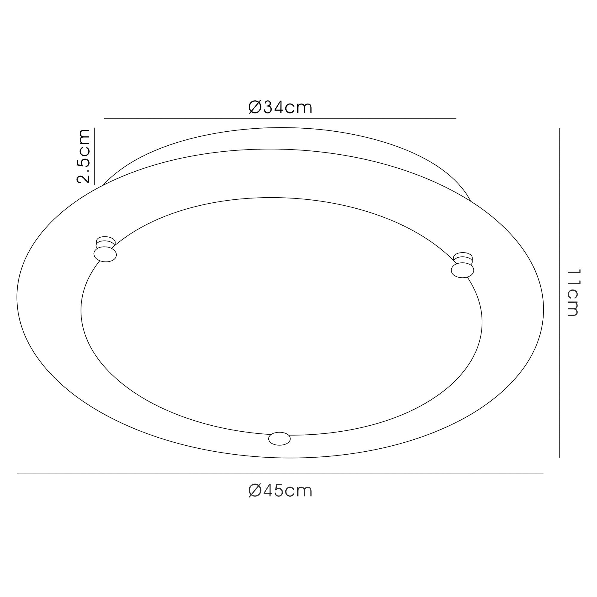 Deco - Brooklyn Round Flush Ceiling Light - Luminosity Designs Ltd