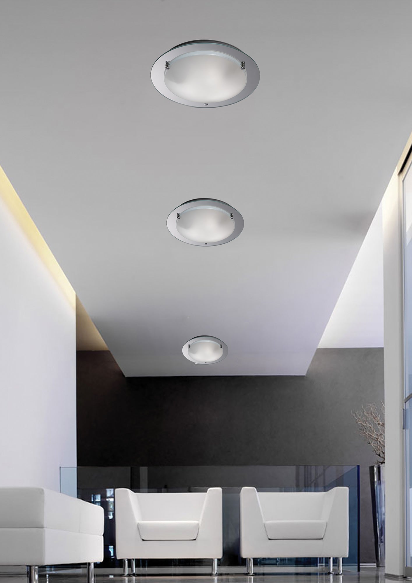 Deco - Brooklyn Round Flush Ceiling Light - Luminosity Designs Ltd