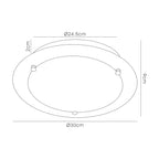 Deco - Brooklyn Round Flush Ceiling Light - Luminosity Designs Ltd