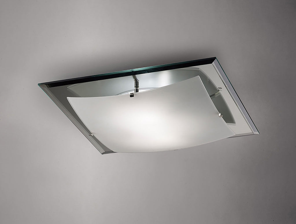 Deco - Brooklyn Square Flush Ceiling Light - Luminosity Designs Ltd