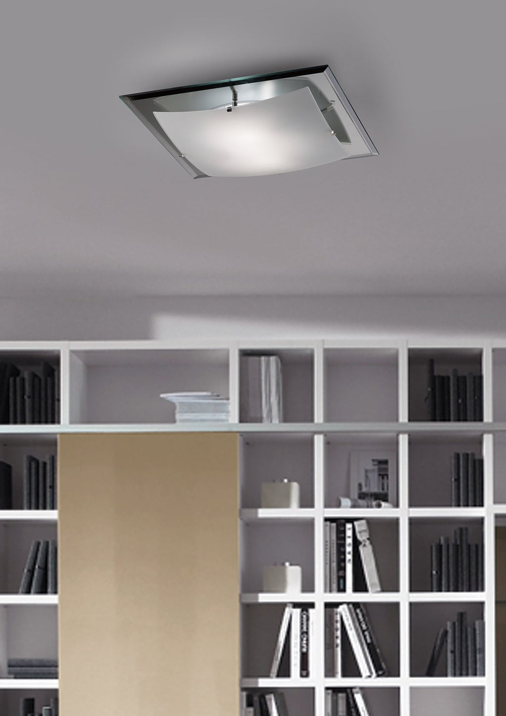 Deco - Brooklyn Square Flush Ceiling Light - Luminosity Designs Ltd