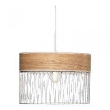 Oaks Lighting - Burbank Pendant with Shade and Wire Detailing, 1 x E27 - Luminosity Designs Ltd