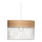 Oaks Lighting - Burbank Pendant with Shade and Wire Detailing, 1 x E27 - Luminosity Designs Ltd