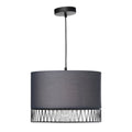 Oaks Lighting - Burbank Pendant with Shade and Wire Detailing, 1 x E27 - Luminosity Designs Ltd