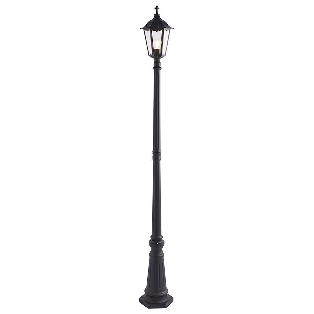 Endon - Burford Outdoor Die Cast Aluminium Lamp Post with Glass Lantern, IP44, 1x E27 (Endon 76551) - Luminosity Designs Ltd