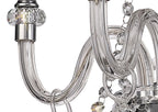 Luminosity Designs - Camelot 46cm Chandelier Pendant, 4 Light E14, Polished Chrome/Clear Glass/Crystal - Luminosity Designs Ltd