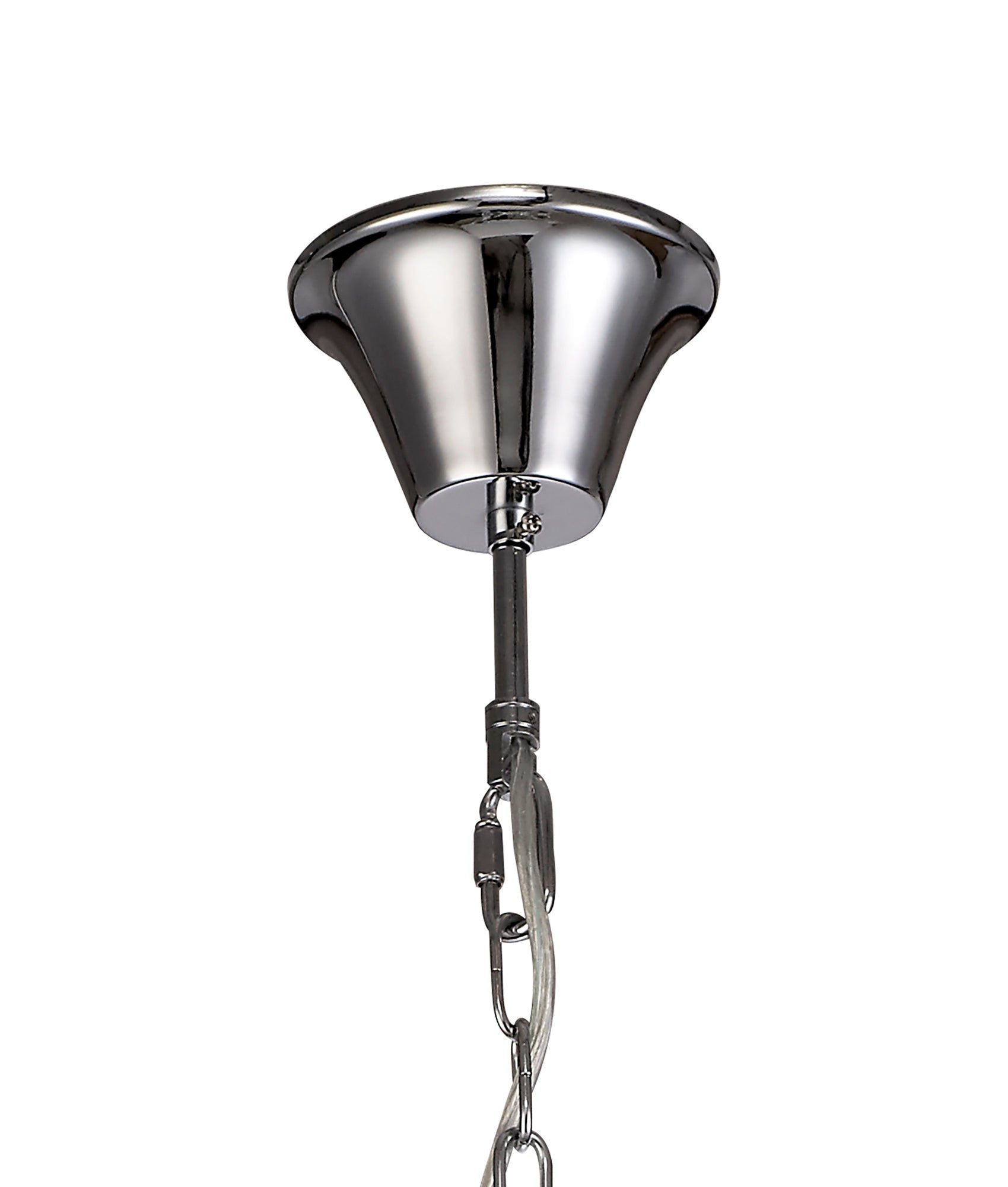 Luminosity Designs - Camelot 46cm Chandelier Pendant, 4 Light E14, Polished Chrome/Clear Glass/Crystal - Luminosity Designs Ltd