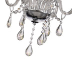 Luminosity Designs - Camelot 46cm Chandelier Pendant, 4 Light E14, Polished Chrome/Clear Glass/Crystal - Luminosity Designs Ltd
