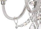 Luminosity Designs - Camelot 65cm Chandelier Pendant, 6 Light E14, Polished Chrome/Clear Glass/Crystal - Luminosity Designs Ltd