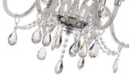 Luminosity Designs - Camelot 65cm Chandelier Pendant, 6 Light E14, Polished Chrome/Clear Glass/Crystal - Luminosity Designs Ltd