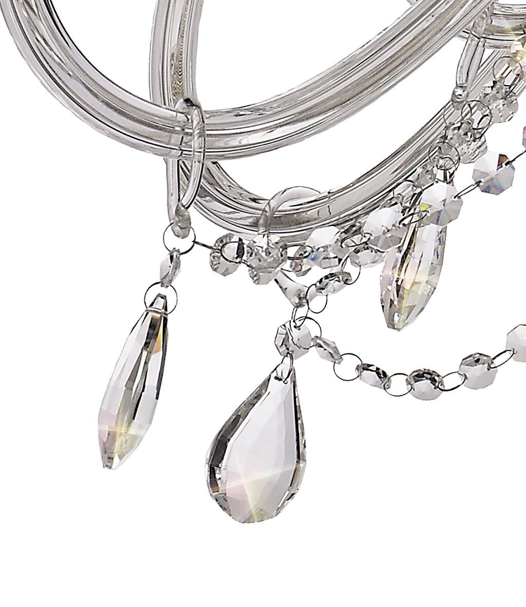 Luminosity Designs - Camelot 81cm Chandelier Pendant, 12 Light E14, Polished Chrome/Clear Glass/Crystal - Luminosity Designs Ltd