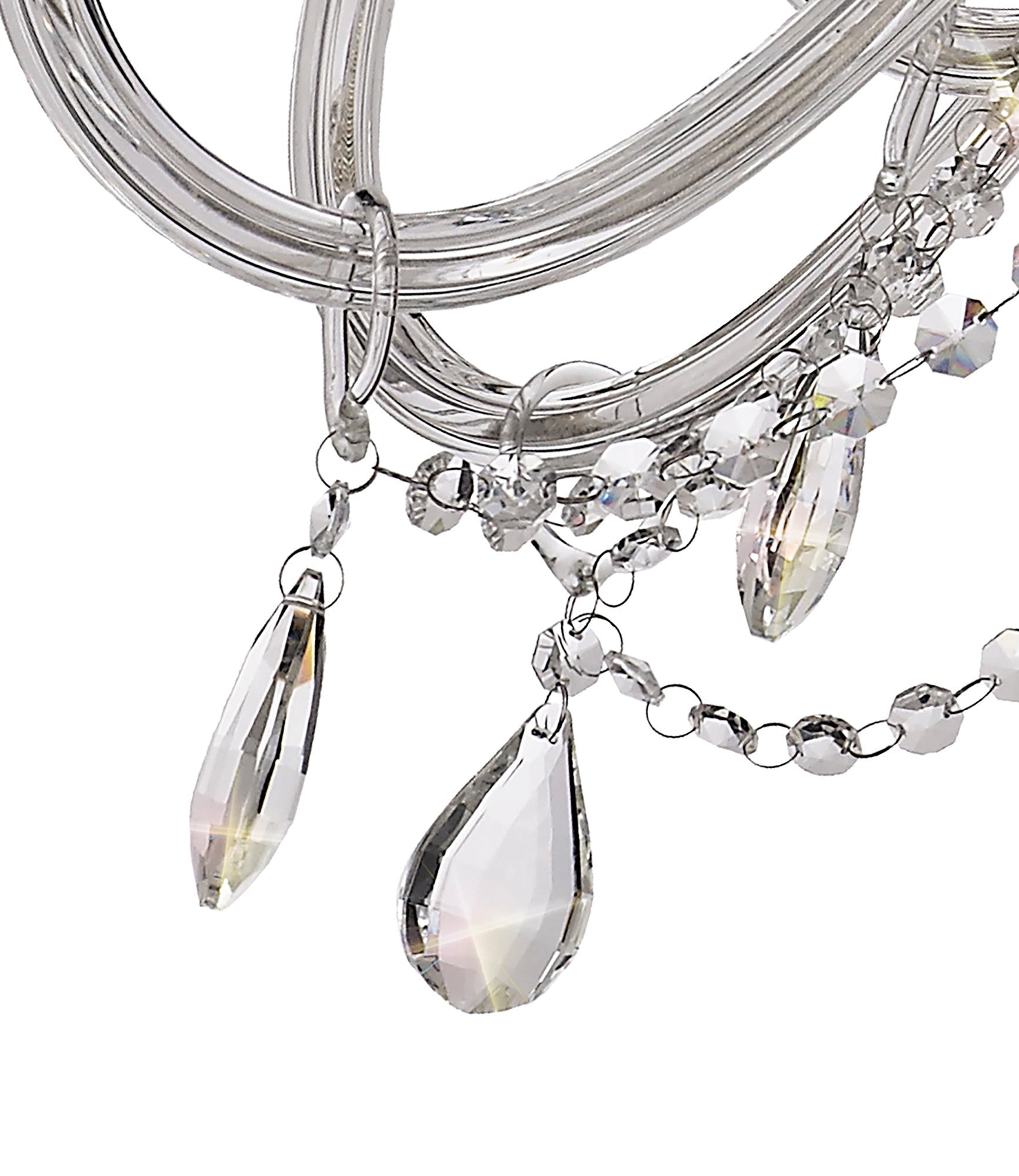 Luminosity Designs - Camelot 81cm Chandelier Pendant, 12 Light E14, Polished Chrome/Clear Glass/Crystal - Luminosity Designs Ltd