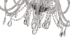 Luminosity Designs - Camelot 81cm Chandelier Pendant, 12 Light E14, Polished Chrome/Clear Glass/Crystal - Luminosity Designs Ltd