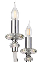 Luminosity Designs - Camelot 81cm Chandelier Pendant, 8 Light E14, Polished Chrome/Clear Glass/Crystal - Luminosity Designs Ltd