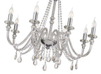 Luminosity Designs - Camelot 81cm Chandelier Pendant, 8 Light E14, Polished Chrome/Clear Glass/Crystal - Luminosity Designs Ltd