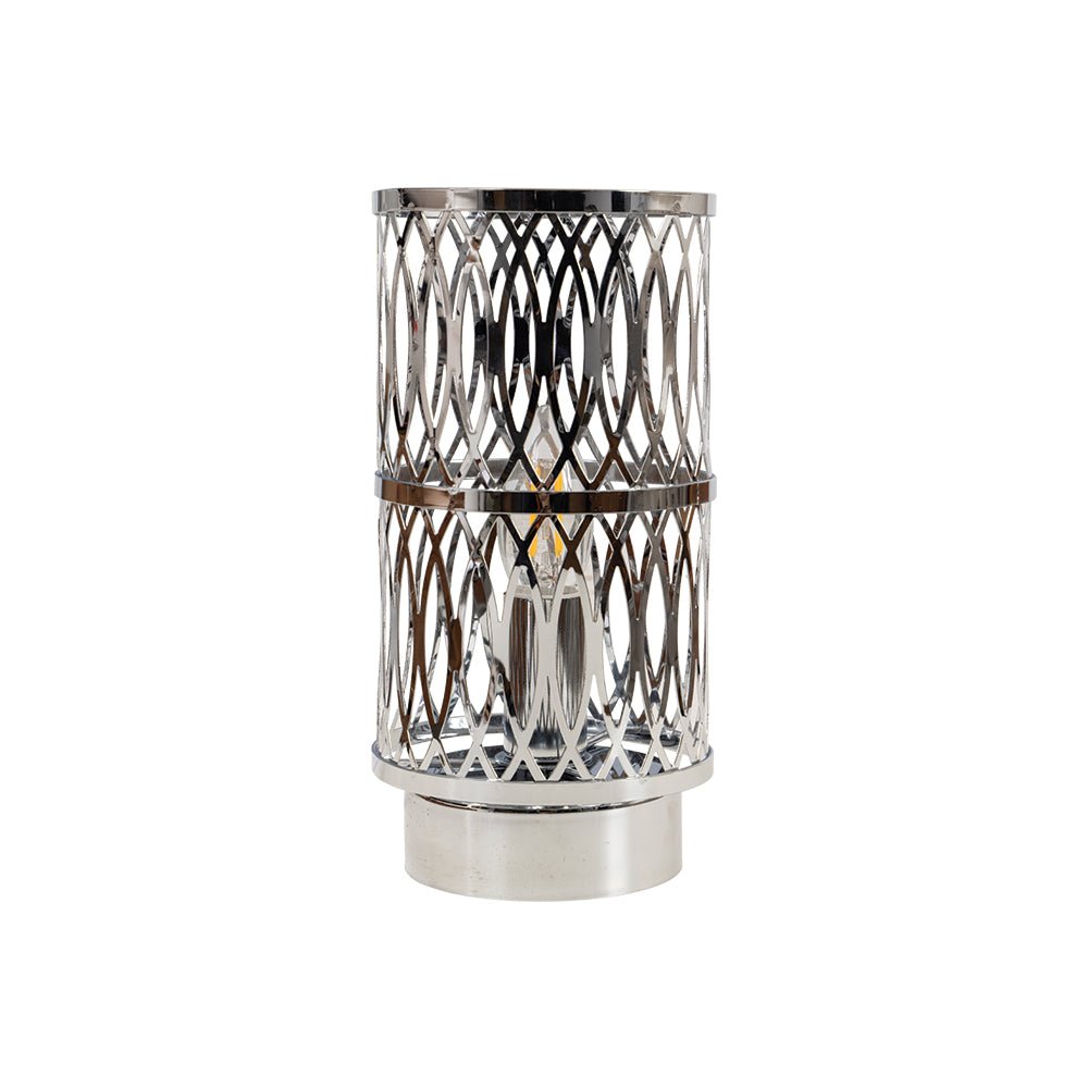 Oaks Lighting - Camena Switched Table Lamp With Metal Framework - Luminosity Designs Ltd