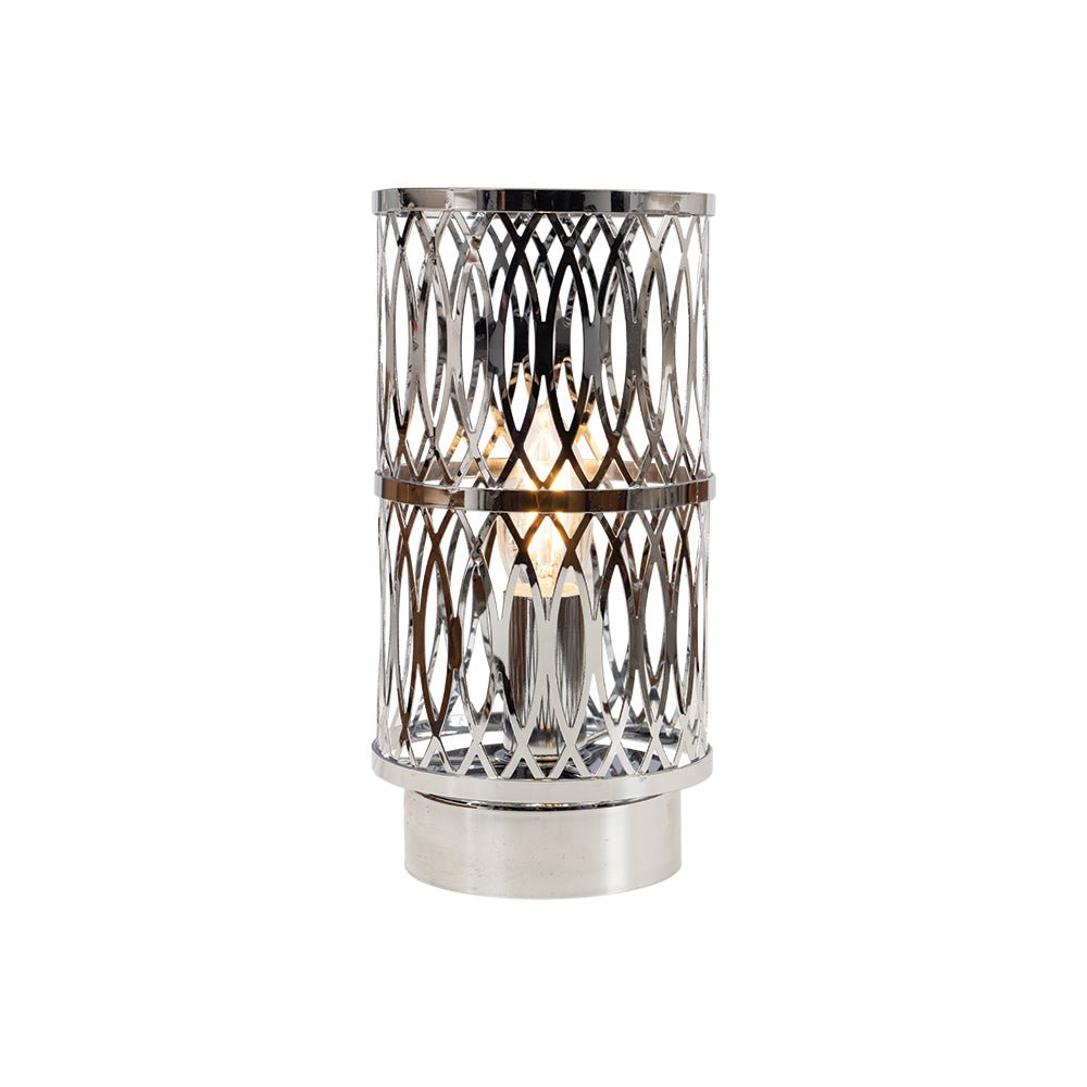 Oaks Lighting - Camena Switched Table Lamp With Metal Framework - Luminosity Designs Ltd