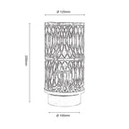 Oaks Lighting - Camena Switched Table Lamp With Metal Framework - Luminosity Designs Ltd