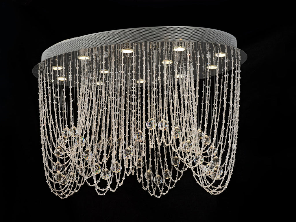 Diyas - Camilla Ceiling Oval 12 Light - Luminosity Designs Ltd