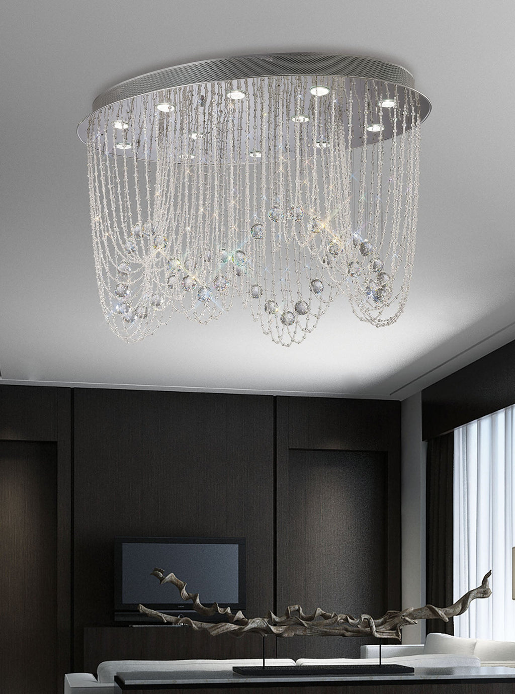 Diyas - Camilla Ceiling Oval 12 Light - Luminosity Designs Ltd