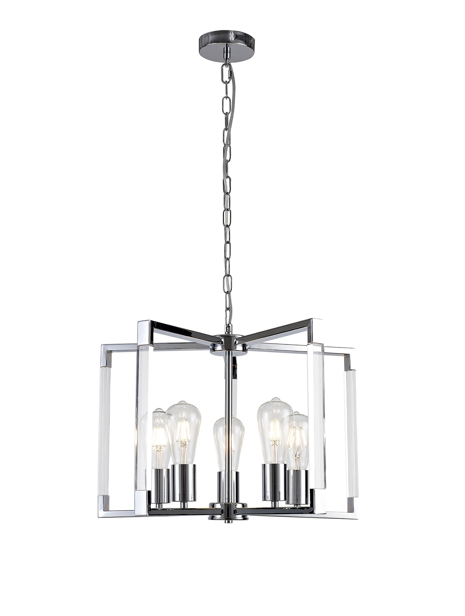 Diyas - Canto 5 Light Pendant - Luminosity Designs Ltd