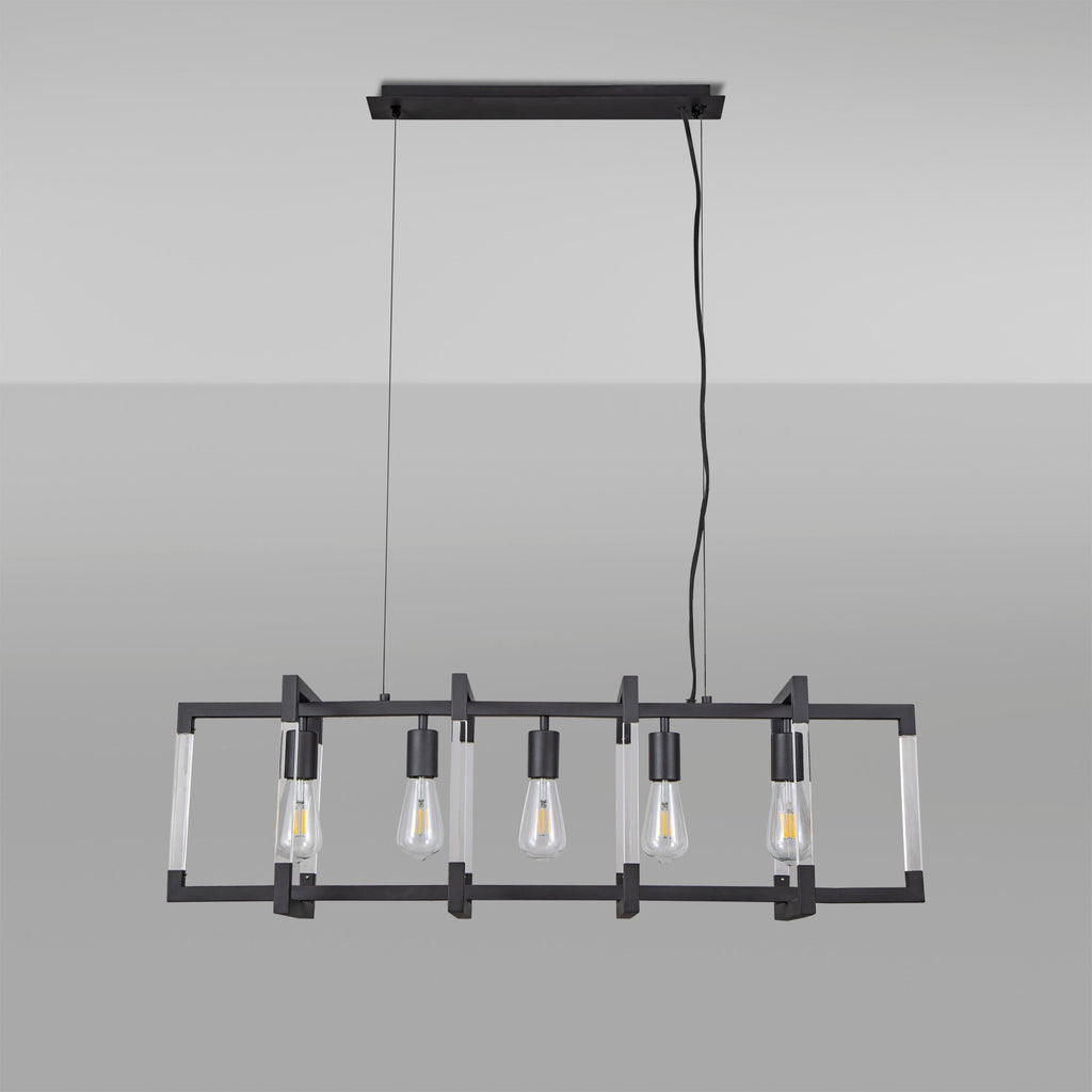 Diyas - Canto Large Rectangular Pendant - Luminosity Designs Ltd