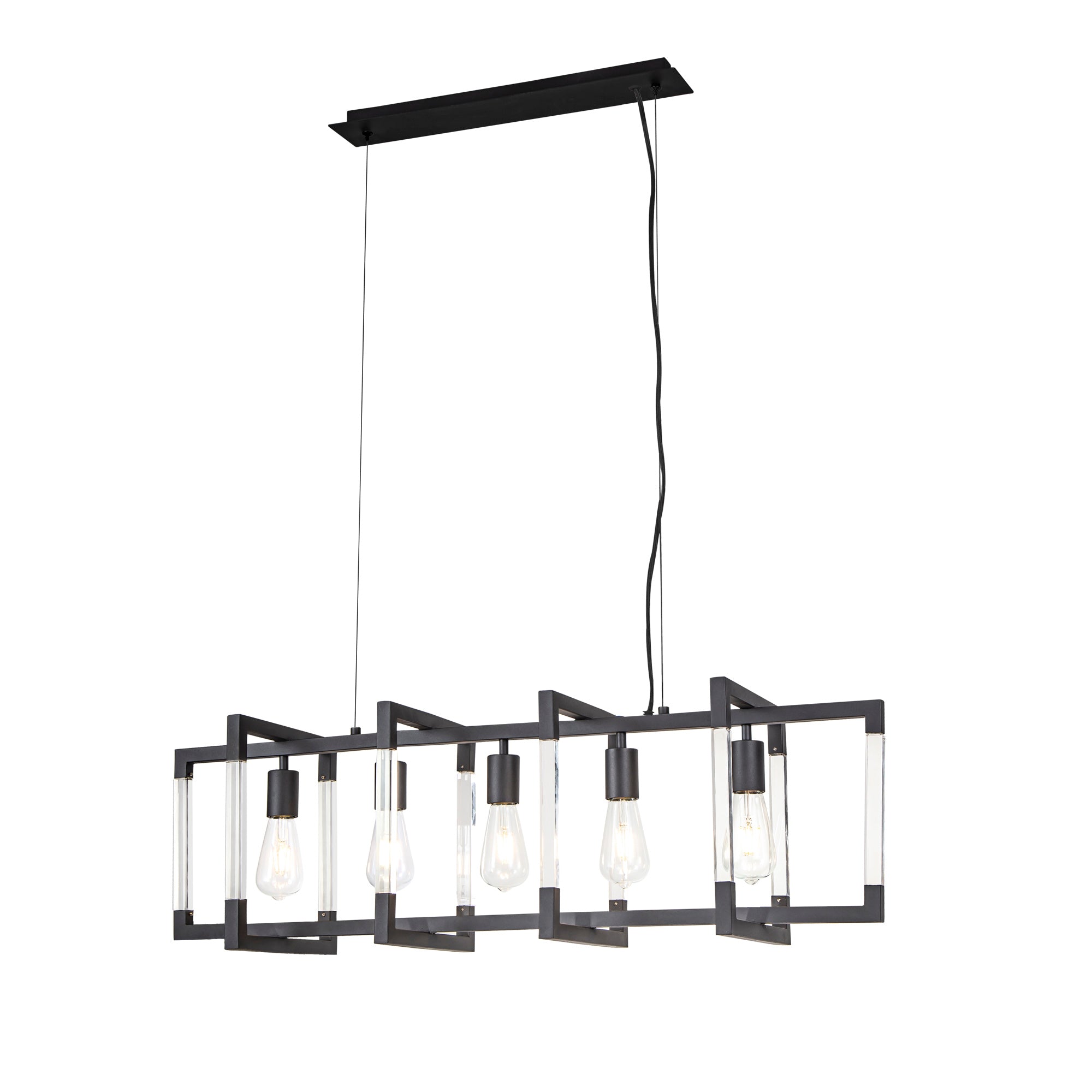 Diyas - Canto Large Rectangular Pendant - Luminosity Designs Ltd