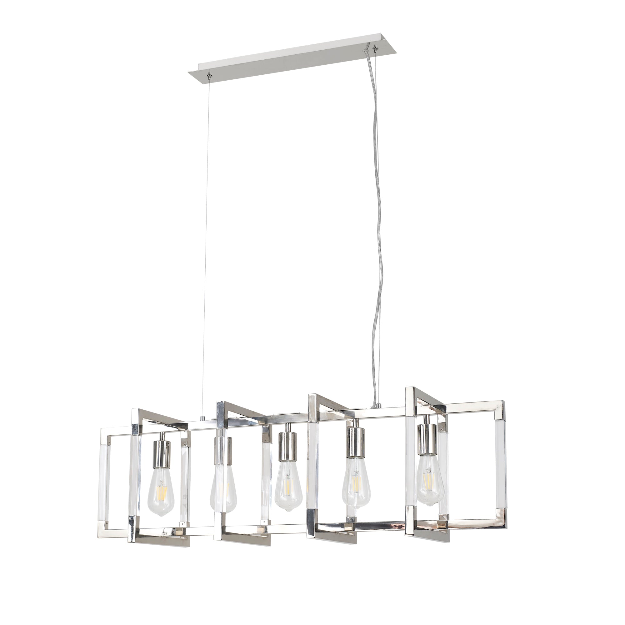 Diyas - Canto Large Rectangular Pendant - Luminosity Designs Ltd