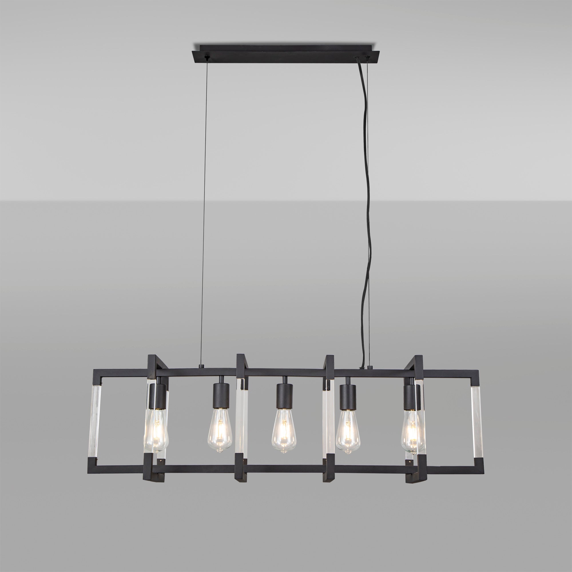 Diyas - Canto Large Rectangular Pendant - Luminosity Designs Ltd