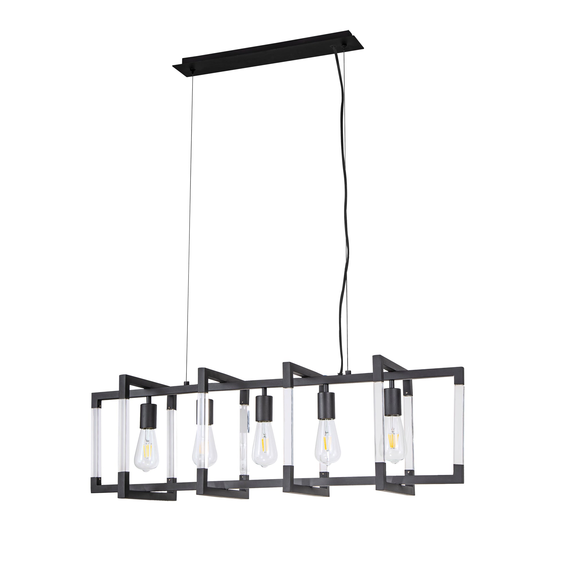 Diyas - Canto Large Rectangular Pendant - Luminosity Designs Ltd