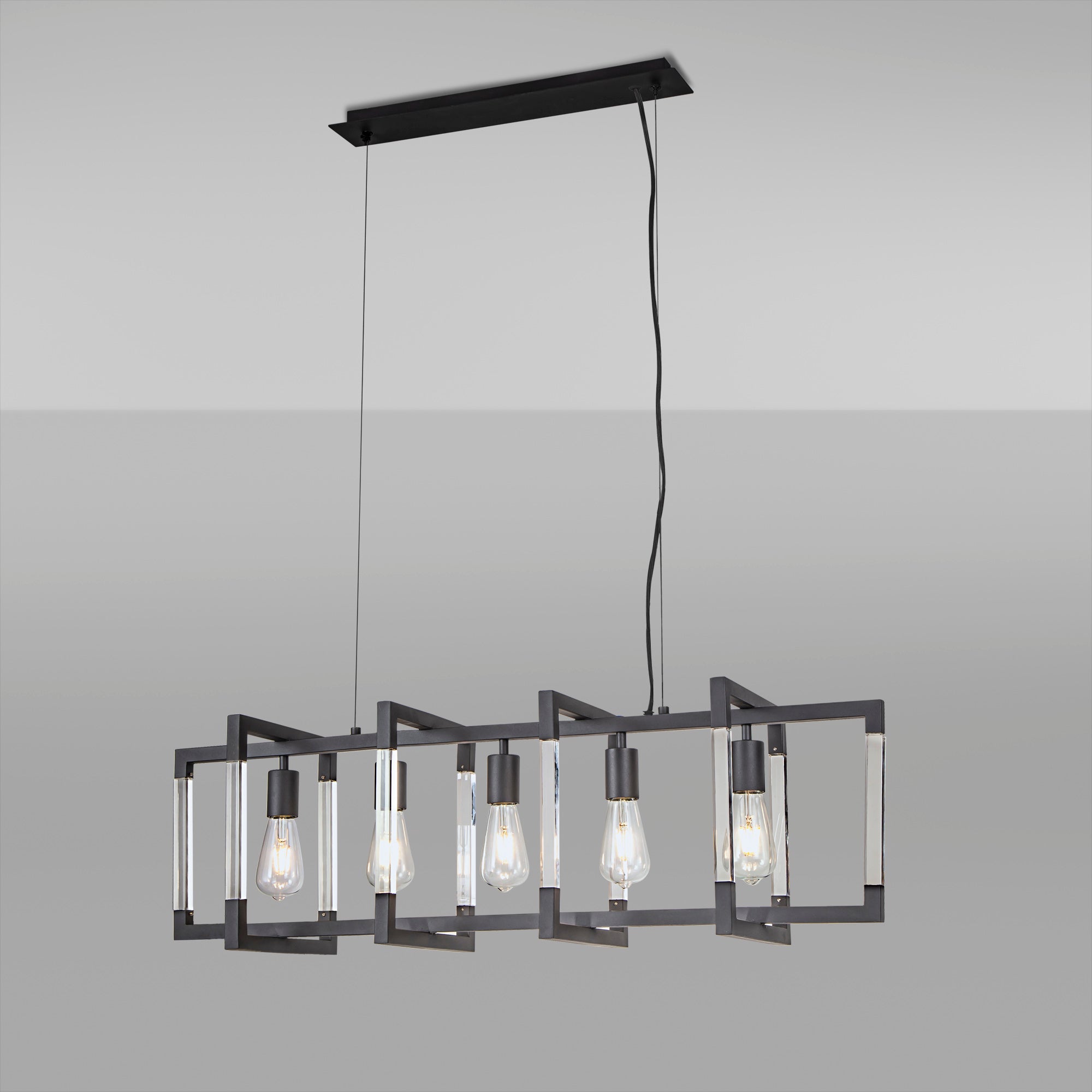 Diyas - Canto Large Rectangular Pendant - Luminosity Designs Ltd